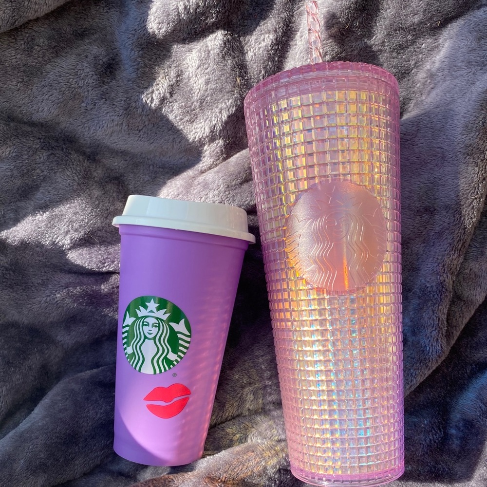 Starbucks pink holiday cup AND hot reusable cup